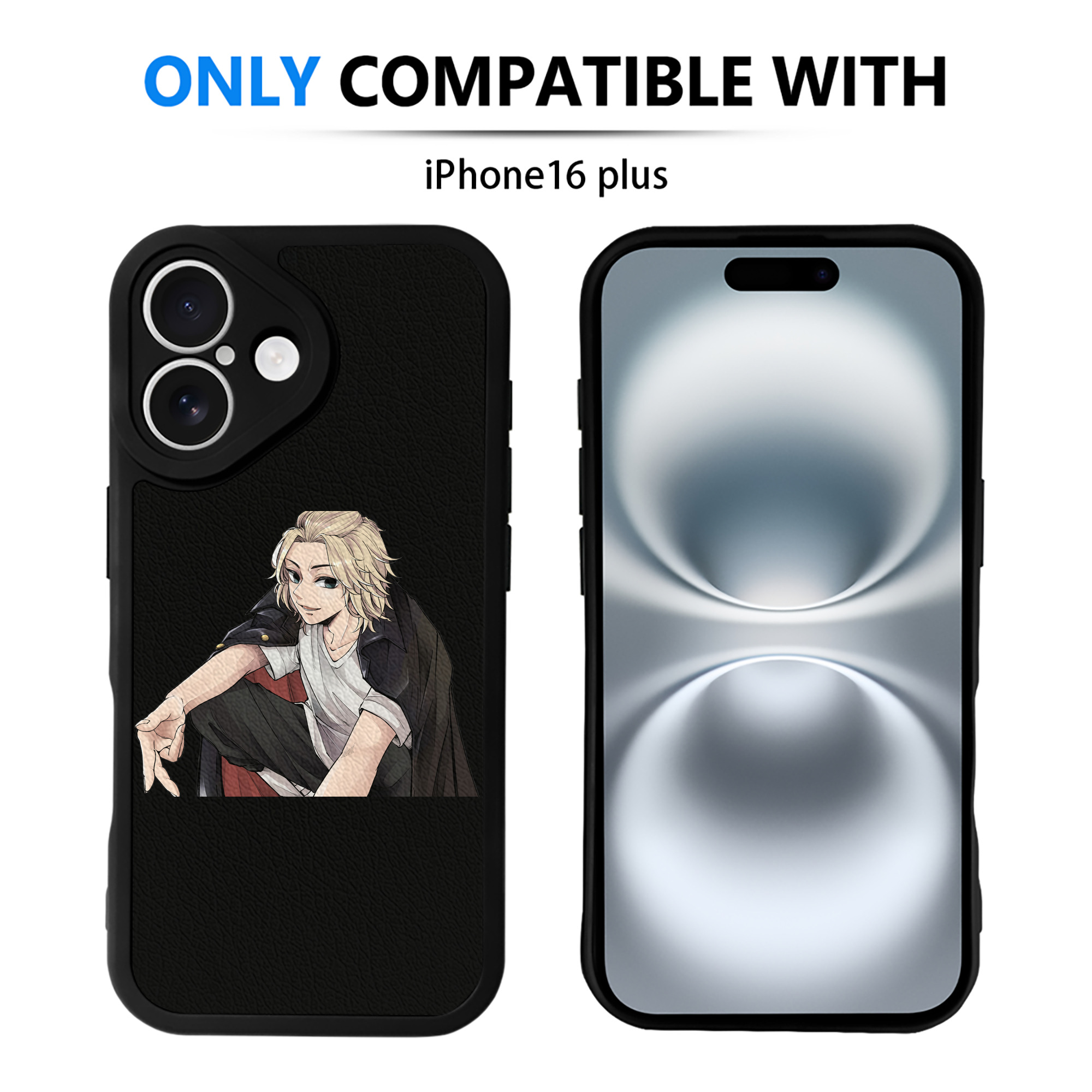 （画像用） 東京リベンジャーズ Tokyo Revengers 【iPhone 16シリーズ対応】シリコンスマホケース（レザー調） 材質：シリコン